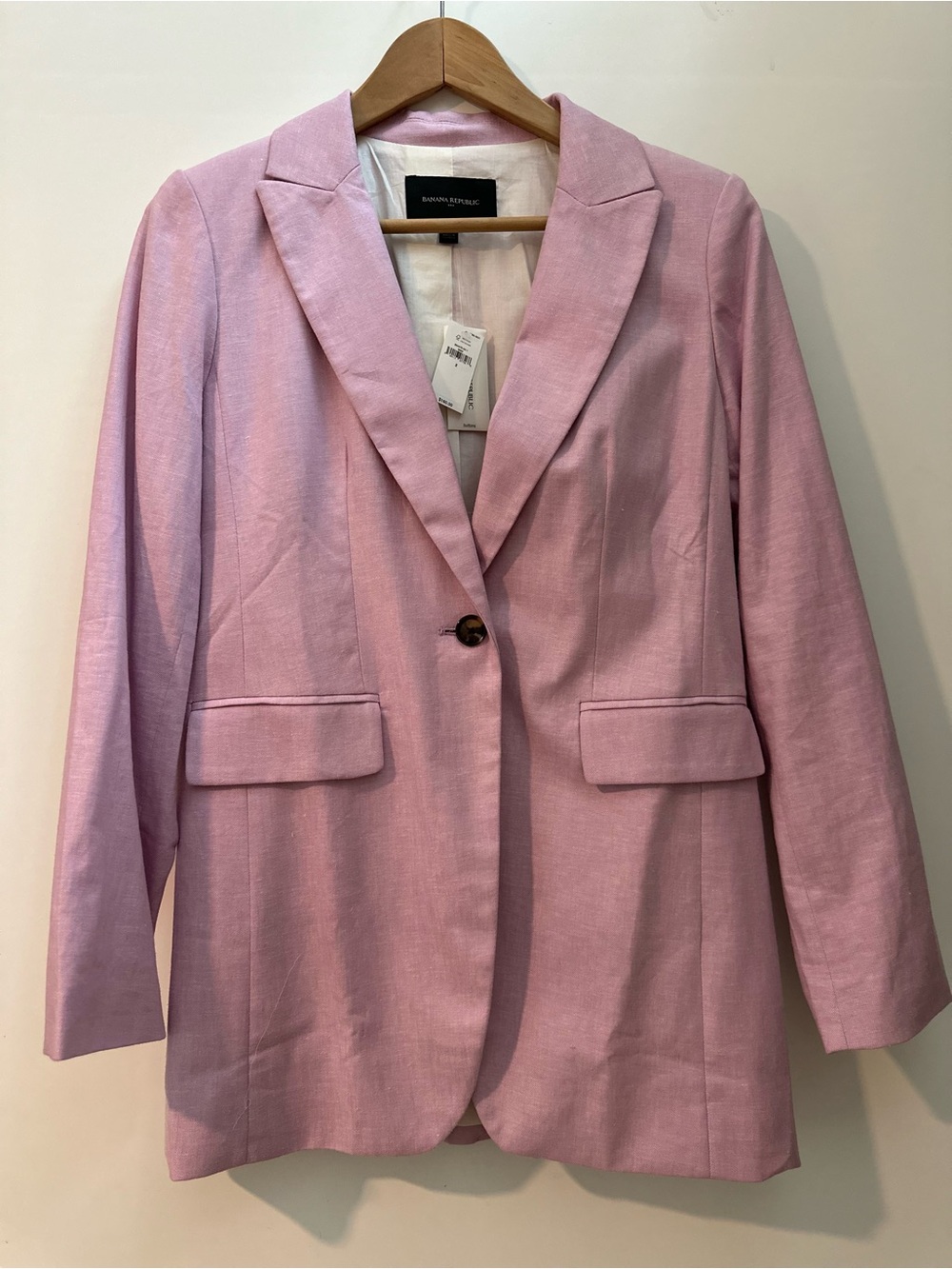Banana Republic Women's Light Lavender Linen-Blend Blazer